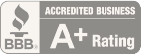 Better Business Bureau Accredited Business A+ rating logo
