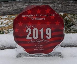 2019 Top Tax Consultant award for Timberline Tax Group