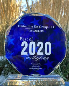 Top Tax Consultant of 2020 Award for Timberline Tax Group